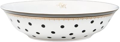 Melli Mello - Nora Dots - Serveerschaal 23 cm - Porselein - Polkadots - Gouden Rand