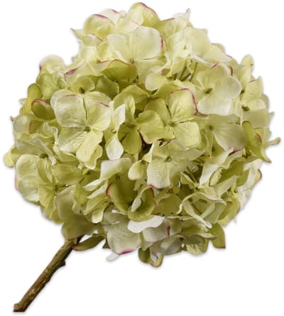 Silk-ka Kunstbloem-Zijden Bloem Hortensia Steel Limegroen-Geel 70 cm
