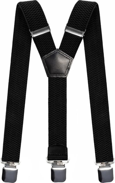 Fako Fashion - Bretels - Extra Breed - 28mm Brede Clips - XL - 120cm - Zwart