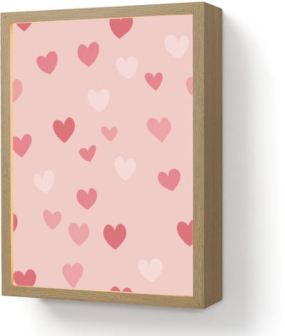 Wandlamp 30x40 cm - Oplaadbaar - Hartjes - Patroon - Roze - Wandlampen binnen woonkamer - Slaapkamer lamp - Decoratieve nachtlamp - Vloerlamp draadloos