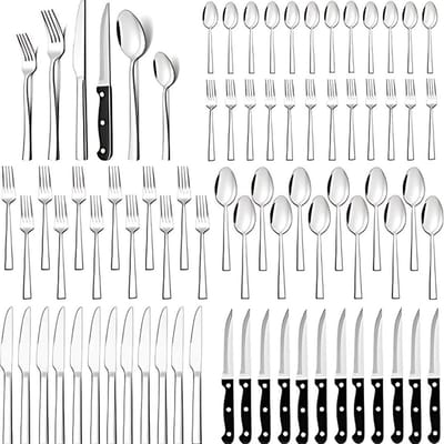 MKSS® Bestekset 12 Persoons - Vaatwasserbestendig - RVS - Zilver
