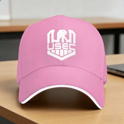 Escape From Tarkov Usec Petit Logo Blanc Casquette de Baseball Décontractée Chapeau Trucker de Sport d'Extérieur Casquettes de Baseball Classiques pour Femme Homme One Size pink