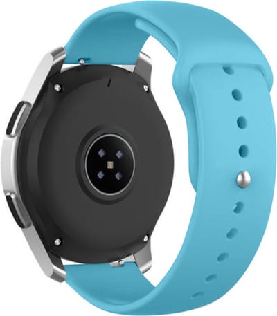 Strap-it Smartwatch bandje 20mm - horlogebandje sport geschikt voor Samsung Galaxy Watch 42mm / Galaxy Watch 3 41mm / Galaxy Watch Active / Active2 40 & 44mm / Gear Sport - Polar Ignite / 2 / 3 / Unite / Pacer - lichtblauw