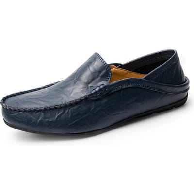 Herenschoenen van echt leer, herenschoenen van runderleer, Britse loafers met zachte zool, mode 47 black