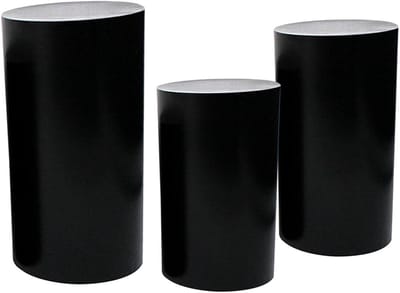 Cilinder Standaard - Decoratie Zuilen - Feest Decoratie - Geen Montage Nodig - Tot 90 cm - Zwart