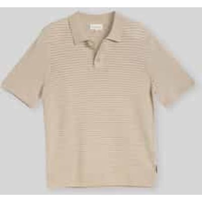 Tom Tailor - Heren polo - Maat M - Mannen - Beige - Bovenmateriaal