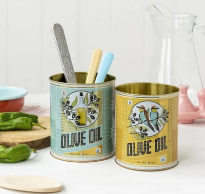 Rex London Voorraad Blikken Set van 2 Olive Oil