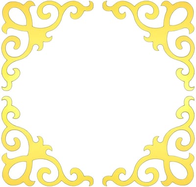 Dailygoods- Muurstickers 8 Stuks - Zelfklevende Spiegelstickers - Acrylmateriaal - Decoratie Slaapkamer - Donkergoud - 15 x 15 cm