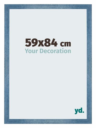 Your Decoration - Fotolijst 59x84 cm - MDF - Helder Blauw Geveegd - Mura
