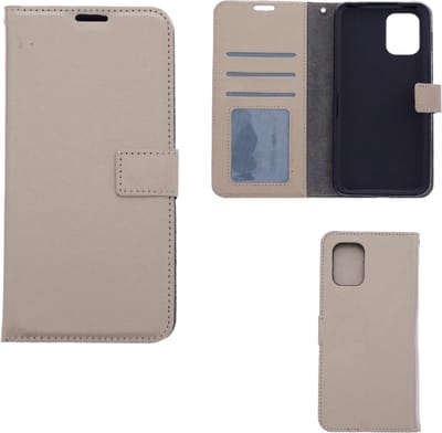 LuxeBass Hoesje geschikt voor Xiaomi Mi 10 Lite - Boekhoesje met kaartvakken - Goud gsm hoesje - telefoonhoes - telefoonhoesjes