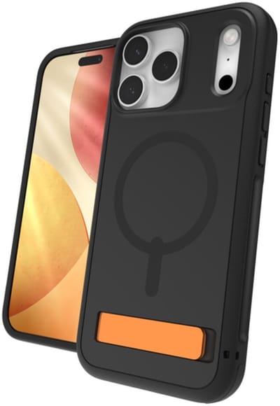 ZAGG Sedona Snap Kickstand - Hoesje Geschikt voor iPhone 17 Pro Max - Compatibel met MagSafe - Grafeen Back Cover met Standaard - Zwart