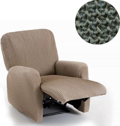 Belmarti® Relaxfauteuil Milos - 60cm tot 85cm breed - Groen - Hoge kwaliteit stof met maximale elasticiteit - Antistatisch - Van ademend Katoen voor comfortabel zitten zonder zweten