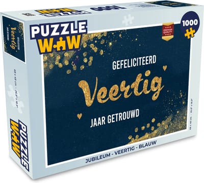 Puzzel Gefeliciteerd veertig jaar getrouwd - Spreuken - Quotes - Goud - Jubileum - Legpuzzel - Puzzel 1000 stukjes volwassenen
