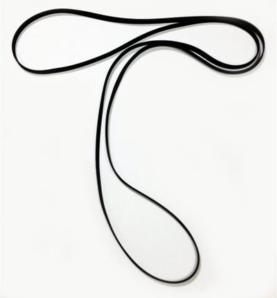 Platte Aandrijfriem - Draaitafel Riem - Platenspeler Reparatie - Handmatige Riemaandrijving - 22 x 17 cm