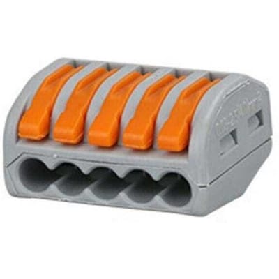HOFTRONIC Set van 50 Lasklemmen - 5 voudig - Lasklem met hendels - Geschikt voor 2,5mm² kabel - Universeel