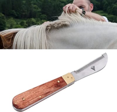 Achilles® Paard Trimmes- Plukmes - Stripmes - Voor Paard verzorging - Luizenkam