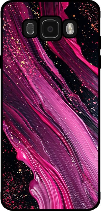 Smartphonica Telefoonhoesje Geschikt voor Samsung Galaxy J7 2016 met marmer opdruk - TPU backcover case marble design - Paars Roze geschikt voor Samsung Galaxy J7 2016
