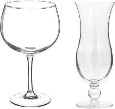 Cocktailglazen set - gin/blue hawaii glazen - 8x stuks