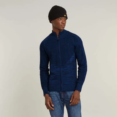 G-Star - 3D biker zip through knit - Heren - Coltruien