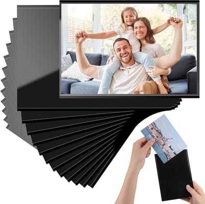 12 Stuks Magnetische Fotolijsten voor de Koelkast, Herbruikbare 10x15cm Foto Magneten, Persoonlijke Magneten voor Kinderen en Decoratie