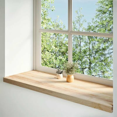 vidaXL - Vensterbanken - 2 - st - onbehandeld - 110x40x2 - cm - massief - eikenhout