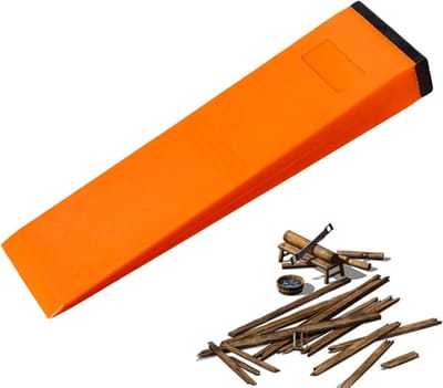 Valwiggen - Vierkante wiggen - Hout splijten - Vervormingsbestendig - 14x8.2x2.7 cm - Oranje