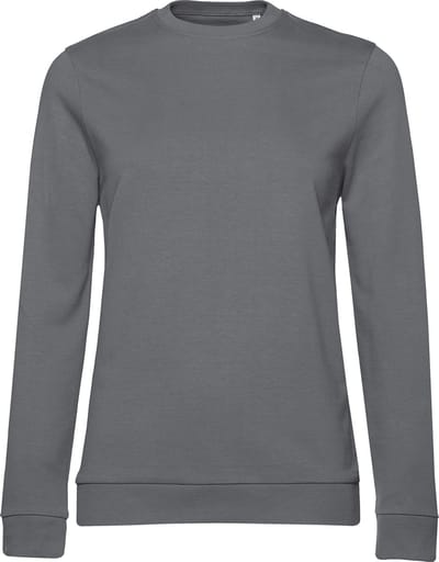 Sweater 'French Terry/Women' B&C Collectie maat L Elephant Grey