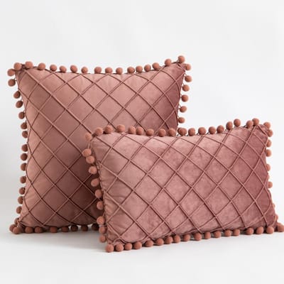 Schattige Pom-poms Kussenhoezen 30x50cm 45x45cm Luxe Gestructureerde Vierkante Kussenhoes voor Bank Slaapkamer Kussensloop Kerstcadeau 30x50cm 1pcs cover