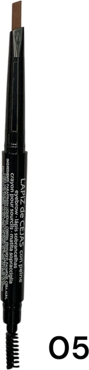 Leticia Well - Wenkbrauw potlood - Potlood - Borstel - 2 in 1 - Bruin - Nummer 05