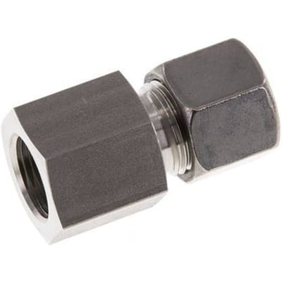 G 3/8'' x 10S RVS Rechte Snijring Koppeling 630 Bar DIN 2353 - FL2S-FC-ST-038G-10-S