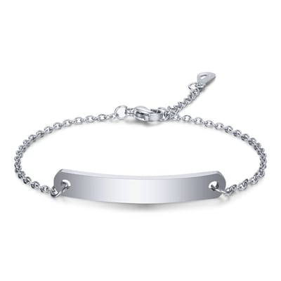 LGT JWLS Dames Armband Naamplaat Zilver
