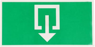 Uitgang / exit stickers - set van 2 - 26 x 13cm - lifetime tools