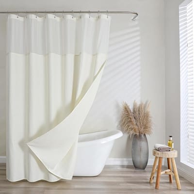 Dailygoods- Douchegordijn Waterdicht - Douchegordijn 180x200 - Douchegordijn met Haken - Douchegordijn Anti Schimmel - Douchegordijn Wasbaar - Duurzaam Materiaal - Badkamergordijn