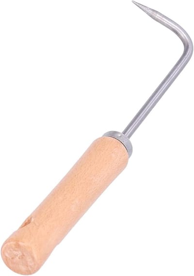 Ergonomische Hark voor het Plukken van Wortels - Manganese Stalen Haak voor Tuinieren - Ideaal voor Bonsai en Potplanten - Lichtgewicht en Duurzaam - 90g, 1 Pack