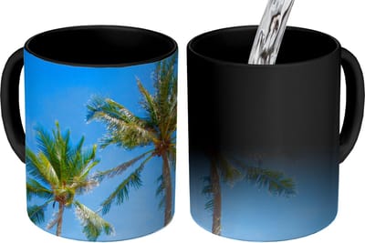 Magische Mok - Foto op Warmte Mokken - Koffiemok - Palm - Zomer - Tropisch - Magic Mok - Beker - 350 ML - Theemok