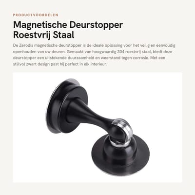 Solidchoice- Deurstopper Hoogwaardige Kwaliteit - Deurvastzetter - Deurstoppers voor Binnen - Deurstopper Zelfklevend - Deurstopper Muur - Schokbestendig en Eenvoudige Installatie - Deurbuffer