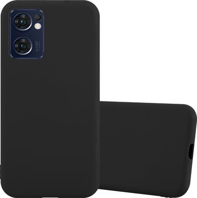 Cadorabo Hoesje geschikt voor Oppo FIND X5 LITE / Reno7 5G in CANDY ZWART - Beschermhoes gemaakt van flexibel TPU silicone Case Cover