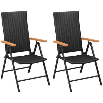 vidaXL - 3-delige - Tuinset - zwart - en - bruin