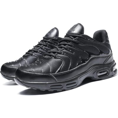 Nieuwe heren veiligheidsschoenen stalen neus sneaker sport air cushion reflecterende werk veiligheidsschoenen man lekvrije werkschoenen anti-smash 46 zwart