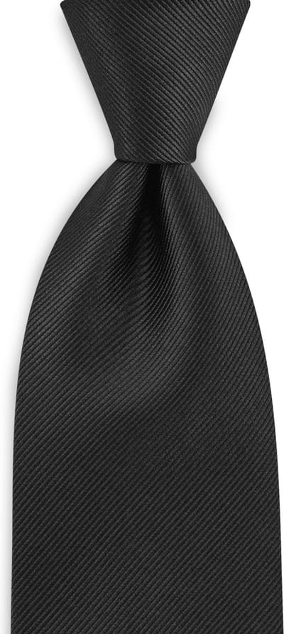 JB Collection - Stropdassen - stropdas zijde zwart repp - zwart