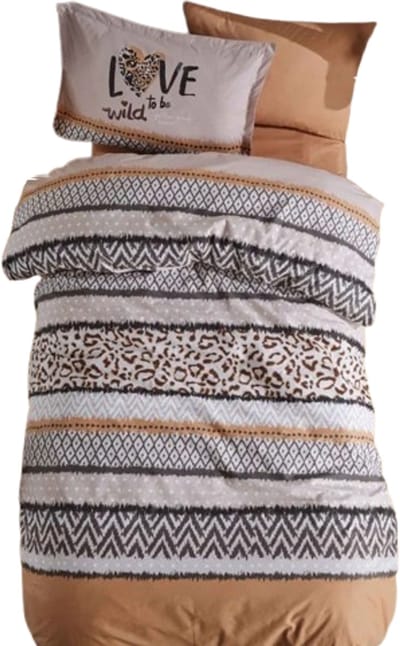 Decoware Kinderdekbedovertrek Afro 140x220 cm - Katoen - Boheems Thema - Met Kussensloop - Eenpersoons