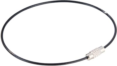 10 stuks - 220mm Labelhanger met Schroefsluiting / Staaldraad Kabelsluitring - Zwart