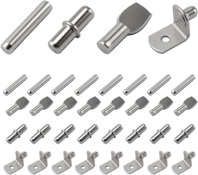 Plankdragers - Legplankhouders Pinnen - Meubels Verstevigen - Hoog Draagvermogen - 130 Stuks - Zilver