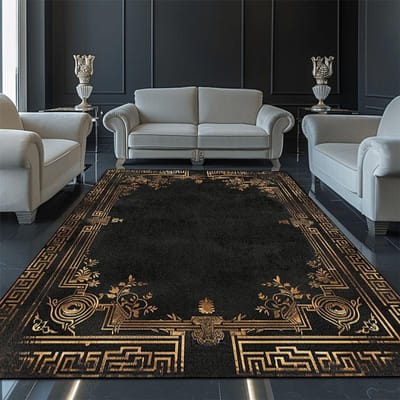 Luxe Goud Grote Tapijten voor Woonkamer Europa Amerika Villa Hal Tapijt Decoratie Bank Kleed Antislip Koffietafels Mat 80*120cm