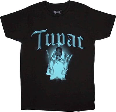 Tupac - West Side Heren T-shirt - M - Zwart