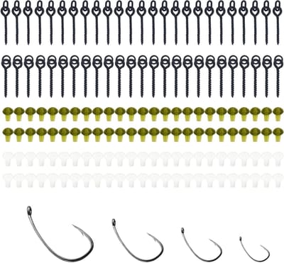 Complete Set van 154 Vishaak Accessoires met Stopper, Bait Screws en Duurzame Haakonderdelen voor Effectief Vissen