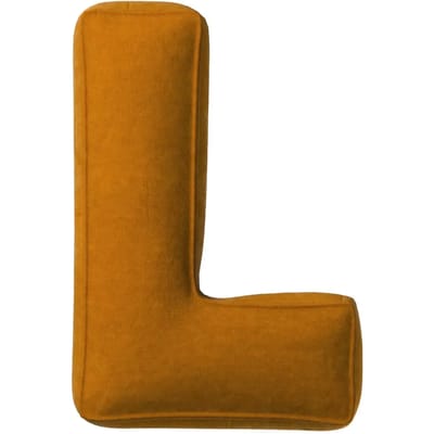 Kussen letter l Yellow Tipi Posh Velvet