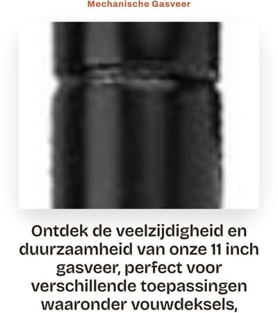 Dailygoods- Gasveer 11 Inch - 100N/300N/500N - 280 mm Asafstand - 100 mm Slag - Schokbestendig - Duurzaam Materiaal - Dempers