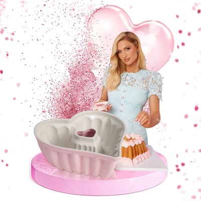 Cakevorm Hart - Bakvorm Hartvormig - Cakes Bakken - Keramische Antiaanbaklaag - 26.5 x 28.5 cm - Grijs