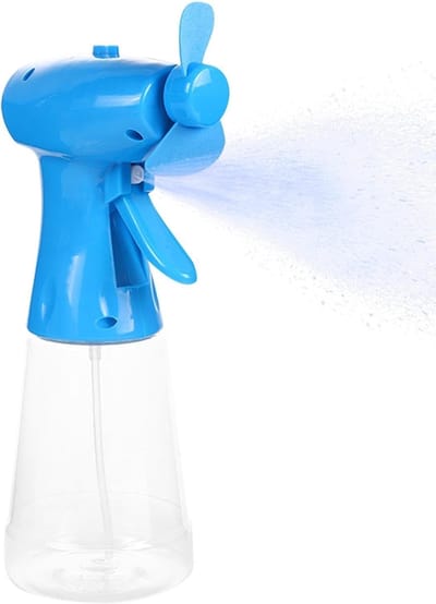 Handvernevelaar Ventilator - Persoonlijke Koeler - Buiten Verkoelen - Met Waternevel - 350ml Tank - Blauw
